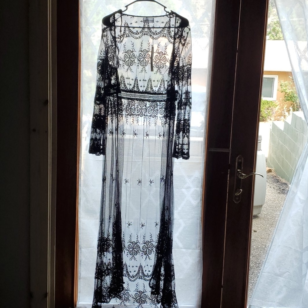Mustard Seed Lace Duster